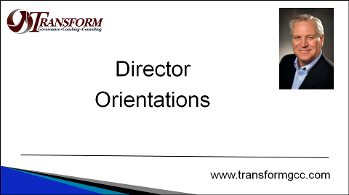 Director orientations, Director training