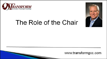 governance, Role of the Board Chair